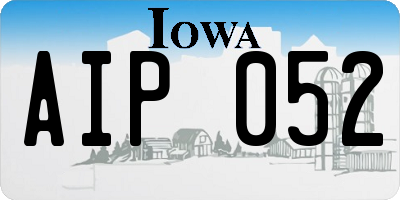 IA license plate AIP052
