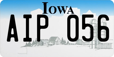 IA license plate AIP056