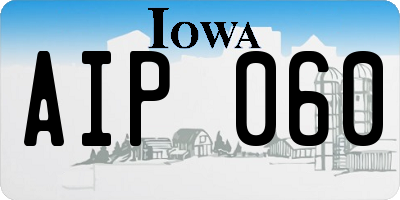 IA license plate AIP060