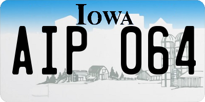 IA license plate AIP064