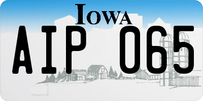 IA license plate AIP065
