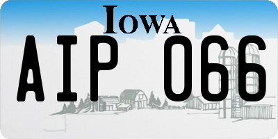IA license plate AIP066