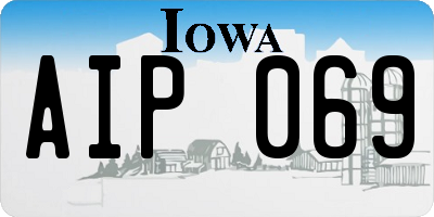 IA license plate AIP069