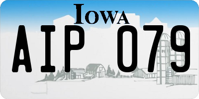IA license plate AIP079