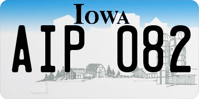 IA license plate AIP082