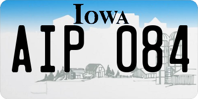 IA license plate AIP084