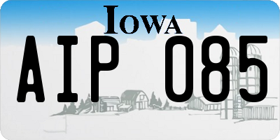 IA license plate AIP085