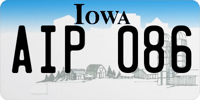 IA license plate AIP086