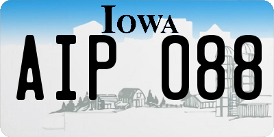 IA license plate AIP088