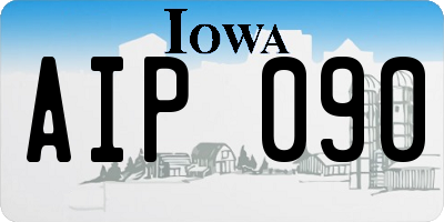 IA license plate AIP090