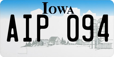 IA license plate AIP094