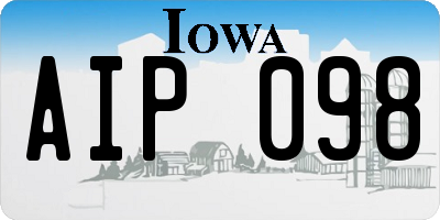 IA license plate AIP098