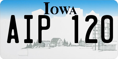 IA license plate AIP120