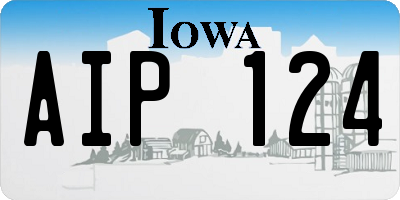IA license plate AIP124