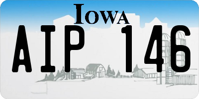 IA license plate AIP146