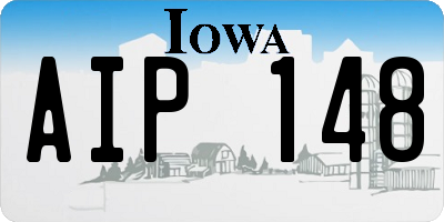IA license plate AIP148
