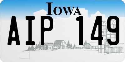 IA license plate AIP149