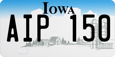IA license plate AIP150