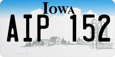 IA license plate AIP152