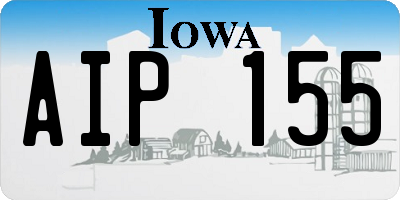 IA license plate AIP155