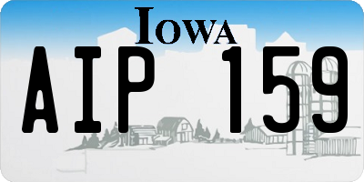 IA license plate AIP159