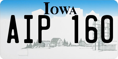 IA license plate AIP160