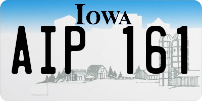 IA license plate AIP161