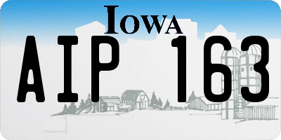 IA license plate AIP163