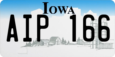 IA license plate AIP166