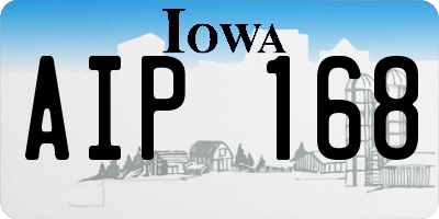 IA license plate AIP168