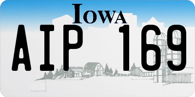 IA license plate AIP169