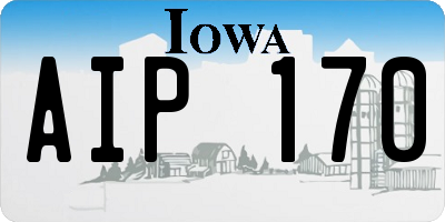 IA license plate AIP170