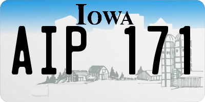 IA license plate AIP171