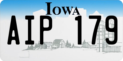 IA license plate AIP179