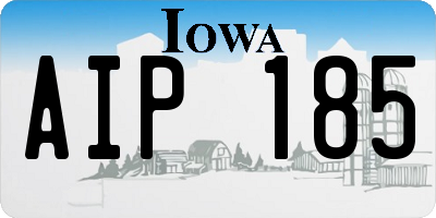 IA license plate AIP185