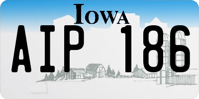 IA license plate AIP186