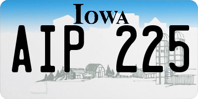 IA license plate AIP225