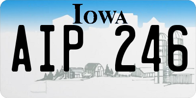 IA license plate AIP246