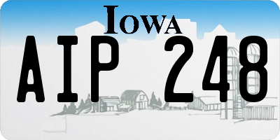 IA license plate AIP248