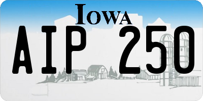 IA license plate AIP250