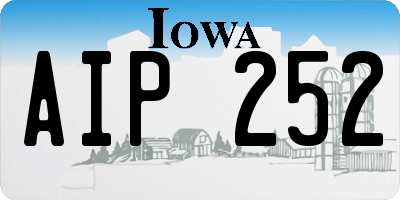 IA license plate AIP252