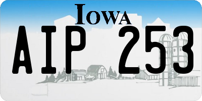 IA license plate AIP253