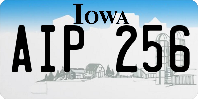 IA license plate AIP256