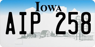 IA license plate AIP258