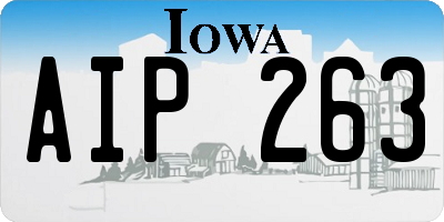 IA license plate AIP263