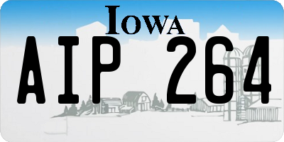 IA license plate AIP264
