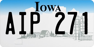 IA license plate AIP271