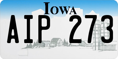 IA license plate AIP273