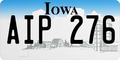 IA license plate AIP276