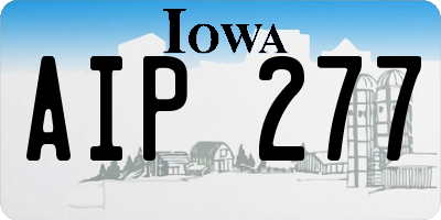 IA license plate AIP277